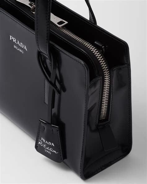 prada re-edition 1995 brushed-leather mini handbag price|PRADA .